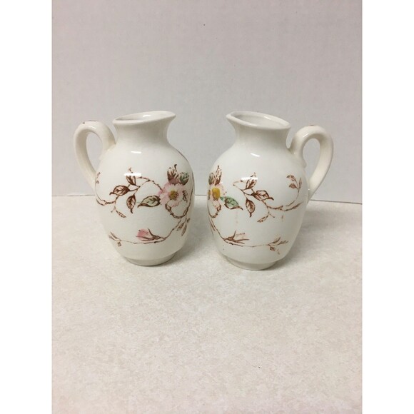 Vintage Nasco Springtime Ceramic Oil & Vinegar Cruet Set - Picture 3 of 6